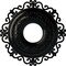 Ekena Millwork Orrington Ceiling Medallion (Fits Canopies up to 6 1/4"), 22"OD x 6 1/4"ID x 1 3/4"P, Black Pearl CM22ORBPS - alternate 1